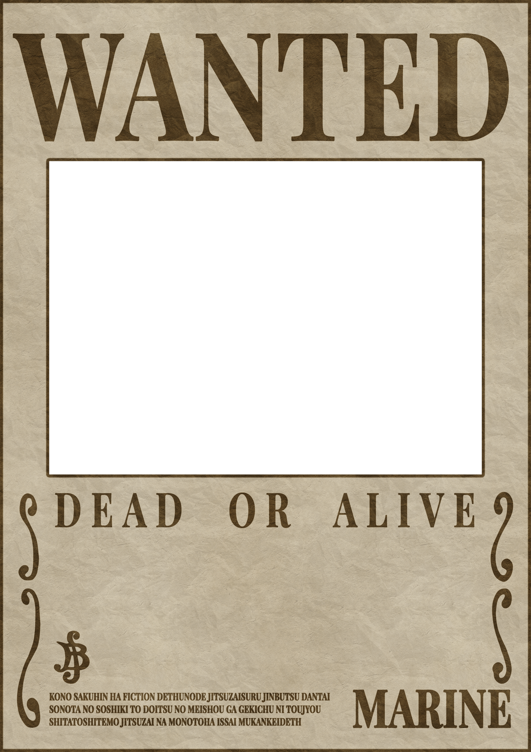 One Piece Wanted Poster Template 